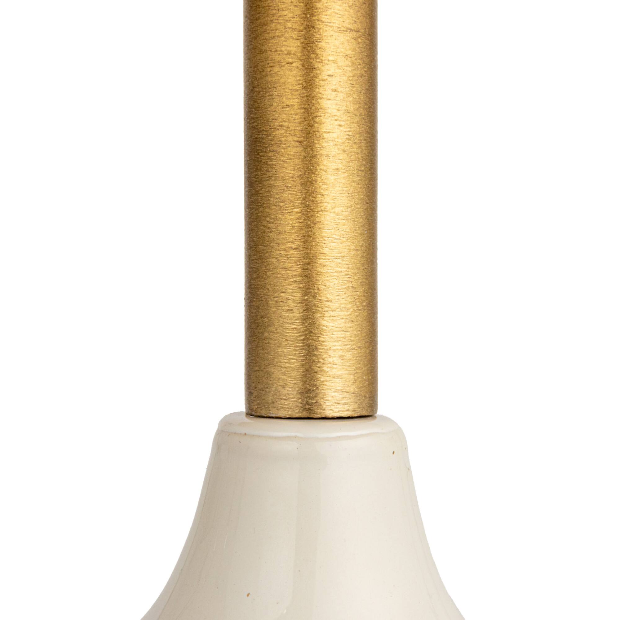 Hello Honey® 9.25" Cream Round Enameled Metal Pedestal